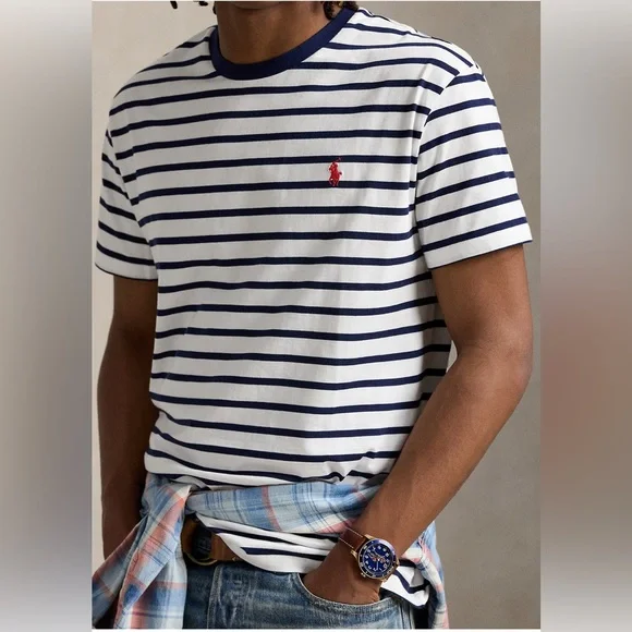 Polo by Ralph Lauren Classic Fit Striped Jersey T-Shirt - Picture 2 of 12